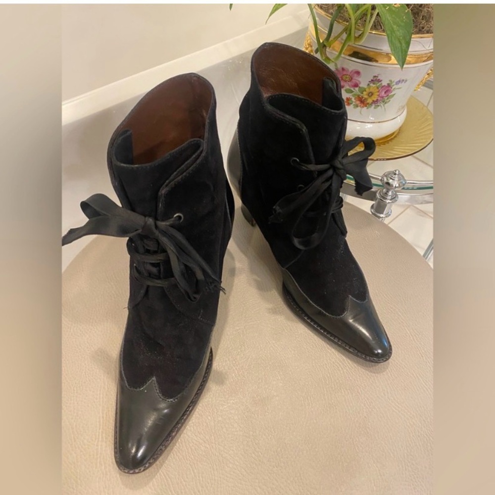 Philippe Model Paris Vintage 1990's Lace-Up Boots 37 FR